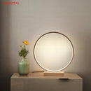 GobekUsa LED Ring Table Lamp: Modern Nordic Bedroom Lighting Fixture