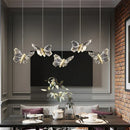 GobekUsa Crystal Butterfly Pendant Lamps LED Lighting for Home Decor and Luxury Ambiance
