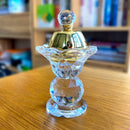 GobekUsa Dual-Purpose Crystal Candle Holder & Metal Incense Burner for Wedding Table Centerpieces