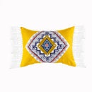 GobekUsa Boho Gold Embroidered Cotton Pillow Cover, 45x45/30x50cm