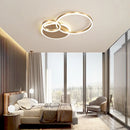 GobekUsa LED Rings Ceiling Chandelier: Dimmable Living Room Lighting, Modern Parlor Foyer Decor