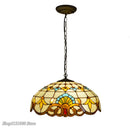 GobekUsa Baroque Tiffany Pendant Light Stained Glass Chandelier for Home Dining Room E27