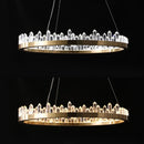 GobekUsa Dimmalbe LED Crystal High Ceiling Chandelier for Living Room