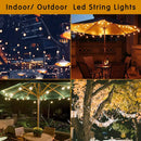 GobekUsa LED String Lights Retro Edison E27 Bulbs 2PCS G40 1W Warm White 2700K
