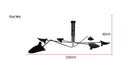GobekUsa Black Swing Arm Chandelier | Loft Industrial Adjustable Lighting Fixture