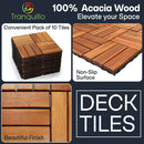 Tranquillo Set 10 Solid Wood Premium Deck Tiles for Stylish Outdoor Spaces