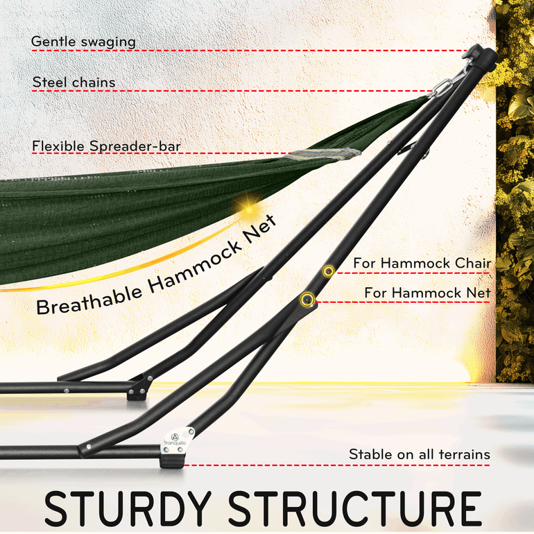 Tranquillo UniGen Transforming Hammock Stand for Ultimate Relaxation, photo 8 of 30