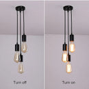 GobekUsa 3-Head LED Pendant Lamp Industrial Ceiling E27 Retro Hanging Light