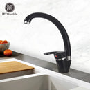 GobekUsa Black Single Handle Kitchen Faucet - Hot and Cold Water Mixer