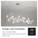 GobekUsa Ginkgo Ceramic Chandelier: Luxury Pendant Lights for Dining & Living Room