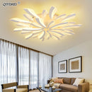 GobekUsa LED Ceiling Chandelier Lights for Living Room Bedroom Dining Study White Black