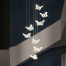 GobekUsa Butterfly Ladder Pendant Lights Chandelier for Loft Decor Interior Lighting Stairs Bedside