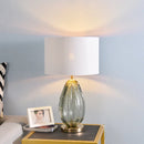 GobekUsa Glaze Liuli Crystal Table Lamp, Large Lamp for Living Room and Bedroom