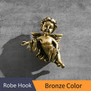 GobekUsa Angel Brass Towel Hook for Bathroom & Garage Wall Mounted