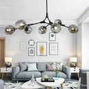 GobekUsa LED Ball Chandelier: Modern Glass Kitchen Pendant Light Fixture