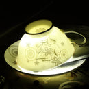 GobekUsa Elegant Ceramic Tea Cup Set 200ml British Porcelain Coffee Cup