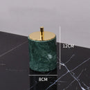 GobekUsa Green Marble Bathroom Set: Dispenser, Dish, Holder, Tissue Box & Accessories
