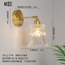 GobekUsa Japanese Copper Glass Wall Lights Modern LED Sconce for Bedroom Stair Mirror