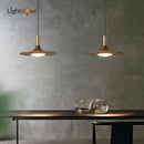 GobekUsa Black Walnut UFO Pendant Light - Luxury Dining Room Art Lamp