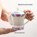 GobekUsa Blue White Porcelain Tea Set Kungfu Teaware Green Puer Tea Cup Pot Teatime Set