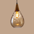 GobekUsa Glass Wooden Pendant Lamp: Modern Creative Hanging Lighting for Living Room, Restaurant, Bar.