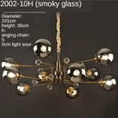 GobekUsa Gold Glass Ball Chandelier LED Lighting for Living Room, Kitchen, Bedroom