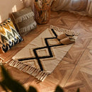 GobekUsa Bohemian Tassel Rug - Retro Hand Woven Carpet for Home Decor