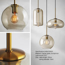 Nordic Glass Pendant Light With Iron Loft Frame