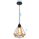 GobekUsa Diamond Cage Iron Pendant Light for Living Dining Bedroom