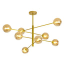 GobekUsa Black/Gold G9 LED Chandelier for Living Room Bedroom Modern Pendant Lighting