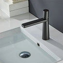 GobekUsa Basin Faucet: Black/Grey Brass Bathroom Mixer Tap, Single Handle Hot Cold Lavatory
