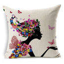 GobekUsa Green Leaves Decorative Throw Pillowcase 45*45cm for Sofa Home Decor