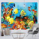 GobekUsa Dolphin Psychedelic Tapestry: Bohemian Underwater Wall Hanging for Home Decoration