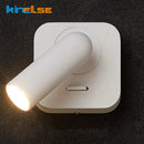 GobekUsa LED Reading Wall Lamp with Switch | 350º Rotation | 3W Bedside Sconce for Home Decor