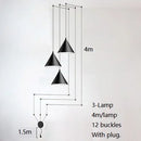 GobekUsa Geometric LED Pendant Light for Living Room Bedside - Nordic Style Glam Fixtures