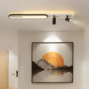 GobekUsa Acrylic LED Chandelier with Spotlights, Black/Gold, Living Room Bedroom Lighting