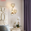 GobekUsa Golden Crystal Wall Lamps - Luxury Lighting Fixtures for Home Decor