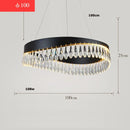 GobekUsa Crystal Stainless Steel LED Chandelier for Foyer