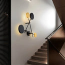 GobekUsa Adjustable Rotating LED Wall Sconce with Switch, Modern Stair Hallway Fixture