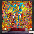 GobekUsa Elephant God Mandala Tapestry: Bohemian Home Decor Hippie Style Large Tapestry