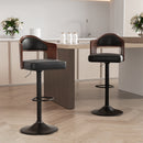 Swivel Bar Stool — Rustic Modern Height Adjustable Seat