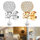 GobekUsa Crystal Wall Lamp Sconce E14 Retro Industrial Light Fixture for Home Living Room