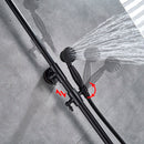 GobekUsa Black Bronze Bathroom Shower Set with 8" Rainfall Head - Wall Mounted