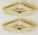 GobekUsa Gold Brass Bath Hardware Set: Towel Rack, Paper Holder, Toilet Brush Holder, Towel Ranger, Hooks