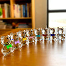 GobekUsa Clear Crystal Teddy Bear Figurines - Glass Animal Paperweight & Home Decor