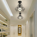 GobekUsa Iron Cage Ceiling Lamp: Modern Nordic LED Light Fixture for Kitchen, Living Room, Bedroom