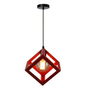 GobekUsa Geometric Cube Pendant Lights Trio Metal Shades Square Ceiling Lamps