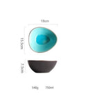 GobekUsa Ice Cracking Glaze Ceramic Tableware Set - Blue Color