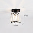 GobekUsa Crystal Ceiling Lights: Modern Living Room Bedroom Decorative Lamp with E27 Bulb Socket