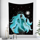 GobekUsa Boho Girl Tapestry: Hippie Yoga Mat, Sofa Blanket, Home Decor Art